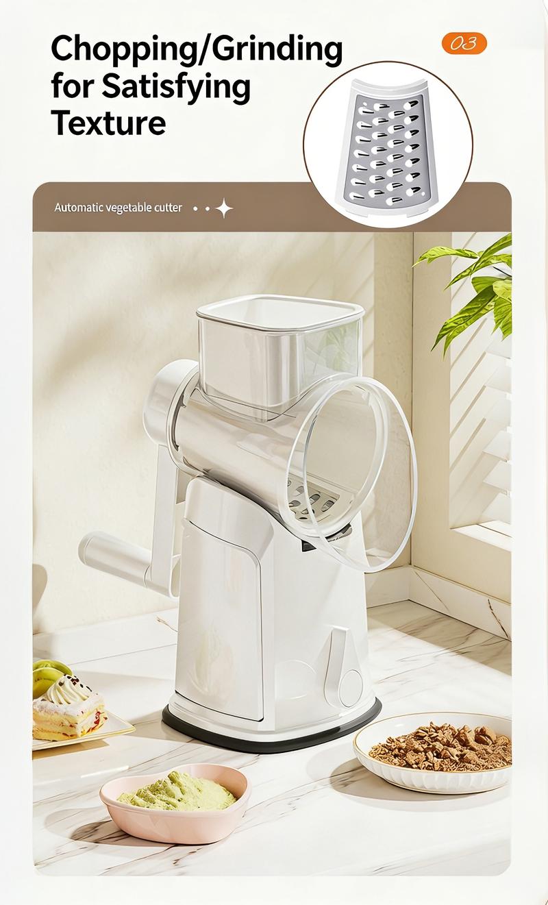 Hiatuses Effortless Meal Prep Pro  5-Blade Vegetable Chopper with Strong Suction Base & Built-In Storage. Chop, Slice, Dice for Salads, Stir-Fry in Seconds Vegetable Chopper with 5 Blades Strong Suction Cup Base  Stir-Fries Coleslaw Meal Prepping