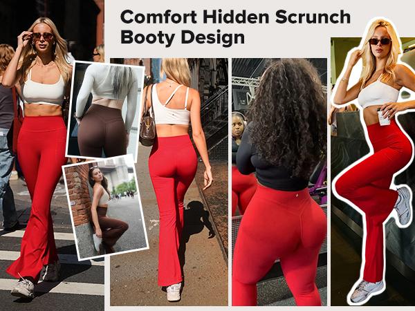 BRXL High-Waisted Flare Yoga Leggings Women's Sports Flare Pants Fitness Wear with Pockets Seamless Front Flare Yoga Pants Suitable for Gym Outdoor and Casual Exercises Elastic High-Waisted Design #OutdoorFun #HolidayWarmUp-1