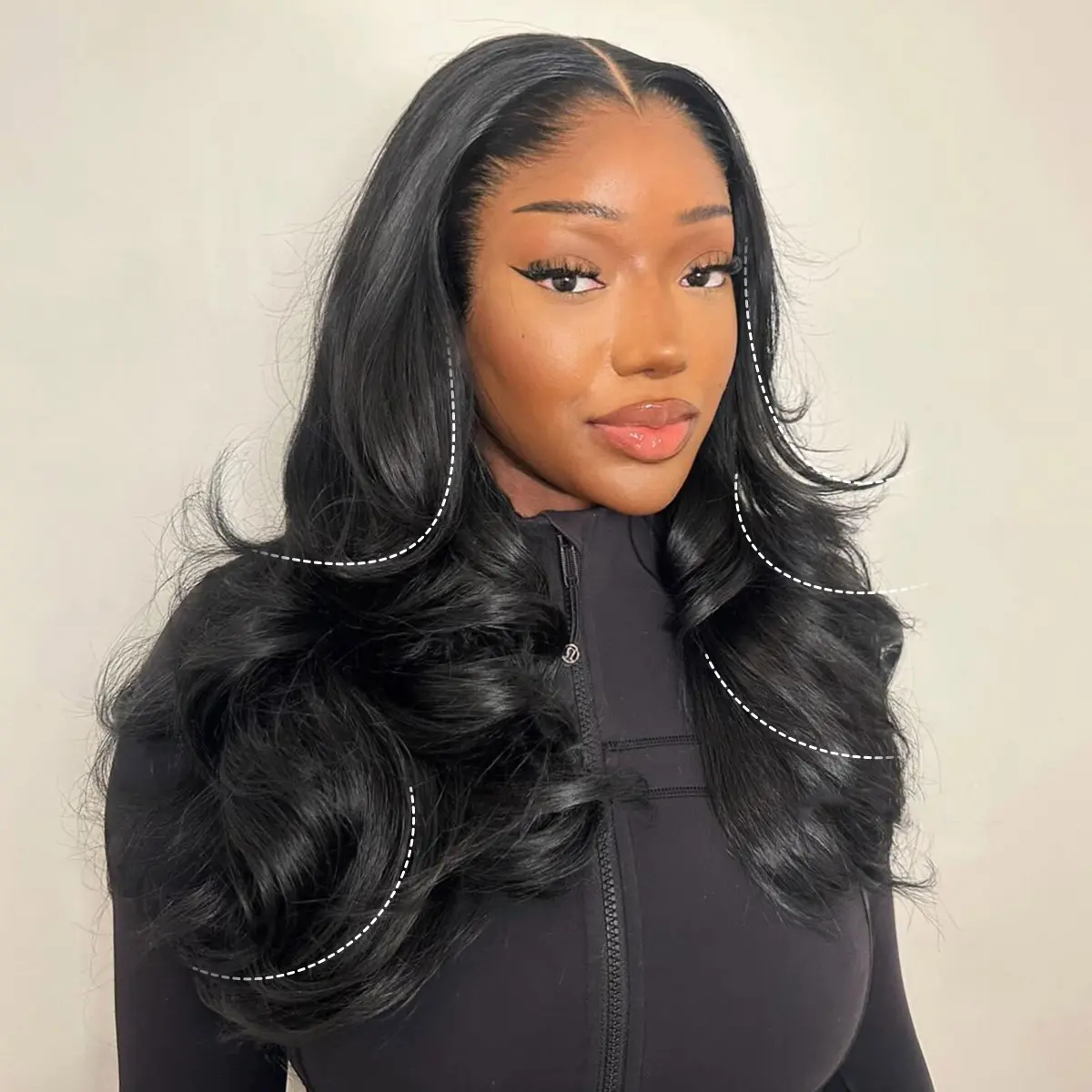 OQ HAIR Butterfly Cut Body Wave 9x6 Pre Cut Lace Front Wigs Human Hair Face Framing Feathered Layers Bye Bye Knots Glueless Frontal Wigs