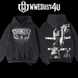WWEDust4U Retro Vintage Limited Edition Rhea Ripley "This Is My Brutality" Hoodie 100% Cotton Blend Pre-washed for Softness Classic Menswear - Fabric