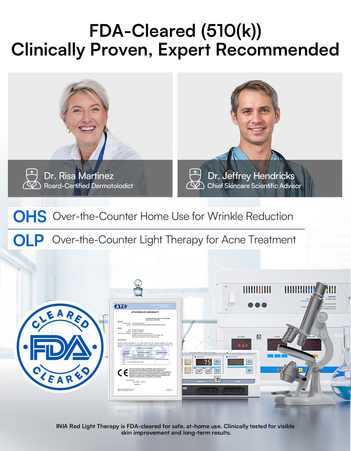 INIA GLOW 2 Red Light Therapy Mask , 4 Light Modes with 850nm NIR, 2600mAh Rechargeable LED Face Mask for Skincare at Home and Travel, Best Valentine's Day Gift for Her