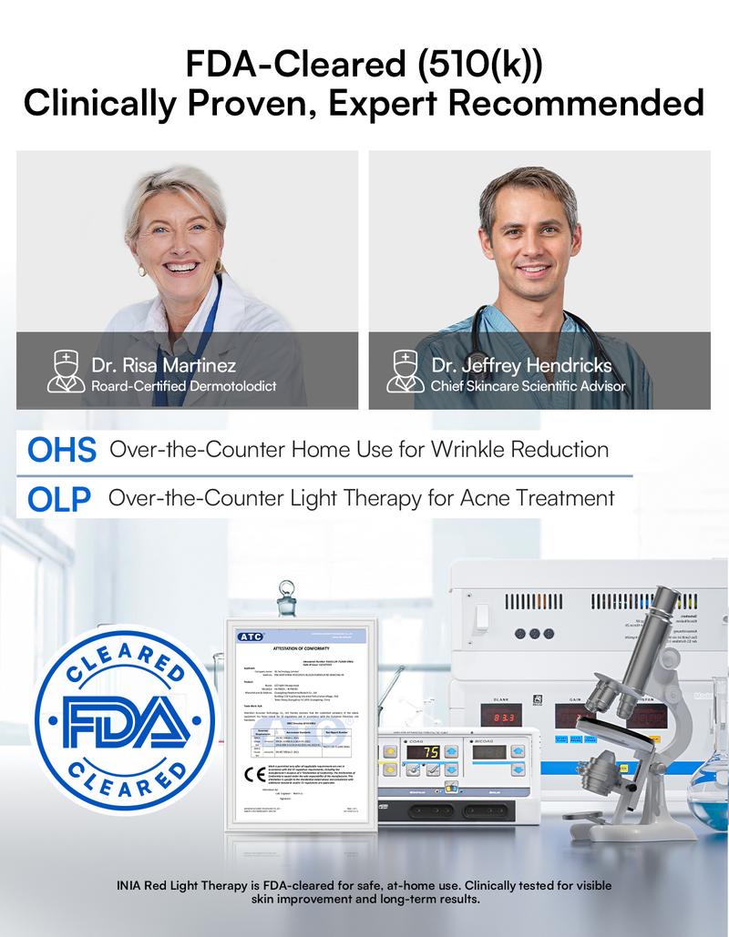 INIA GLOW 2 Red Light Therapy Mask , 4 Light Modes with 850nm NIR, 2600mAh Rechargeable LED Face Mask for Skincare at Home and Travel, Best Valentine's Day Gift for Her