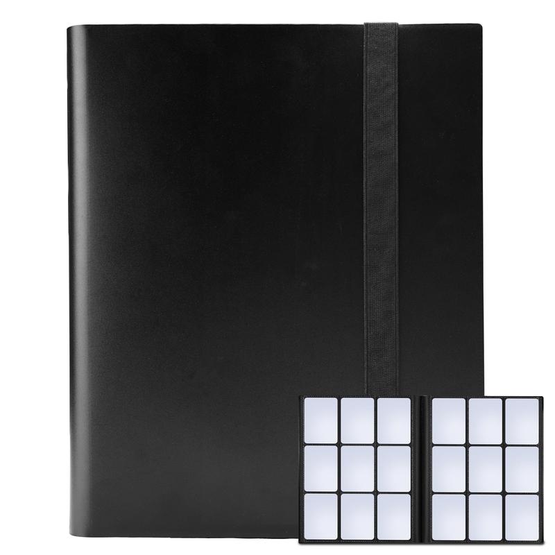 Cards 9 Pocket Strap Binder 360 Side Loading Pockets for Soccer Basketball Sports Hockey Cards Archival Safe Acid Free Trading Card Album 20 Pages Side Loading