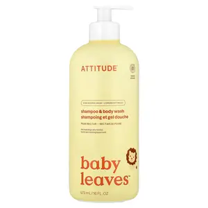 ATTITUDE Baby Leaves™, Shampoo & Body Wash, Pear Nectar, 16 fl oz (473 ml)
