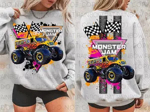 Monster Jam Event Gas Monkey Garage Monster Truck Sweatshirt Youth and Adult 2 Sided Graphic Sweatshirt or T-shirt, Monster Jam shirt, Monster Truck shirt, Off-Road Motorsports Tee, Monster Truck Fan Gift, Youth clothing, summer outfit, Racing Fan Gift