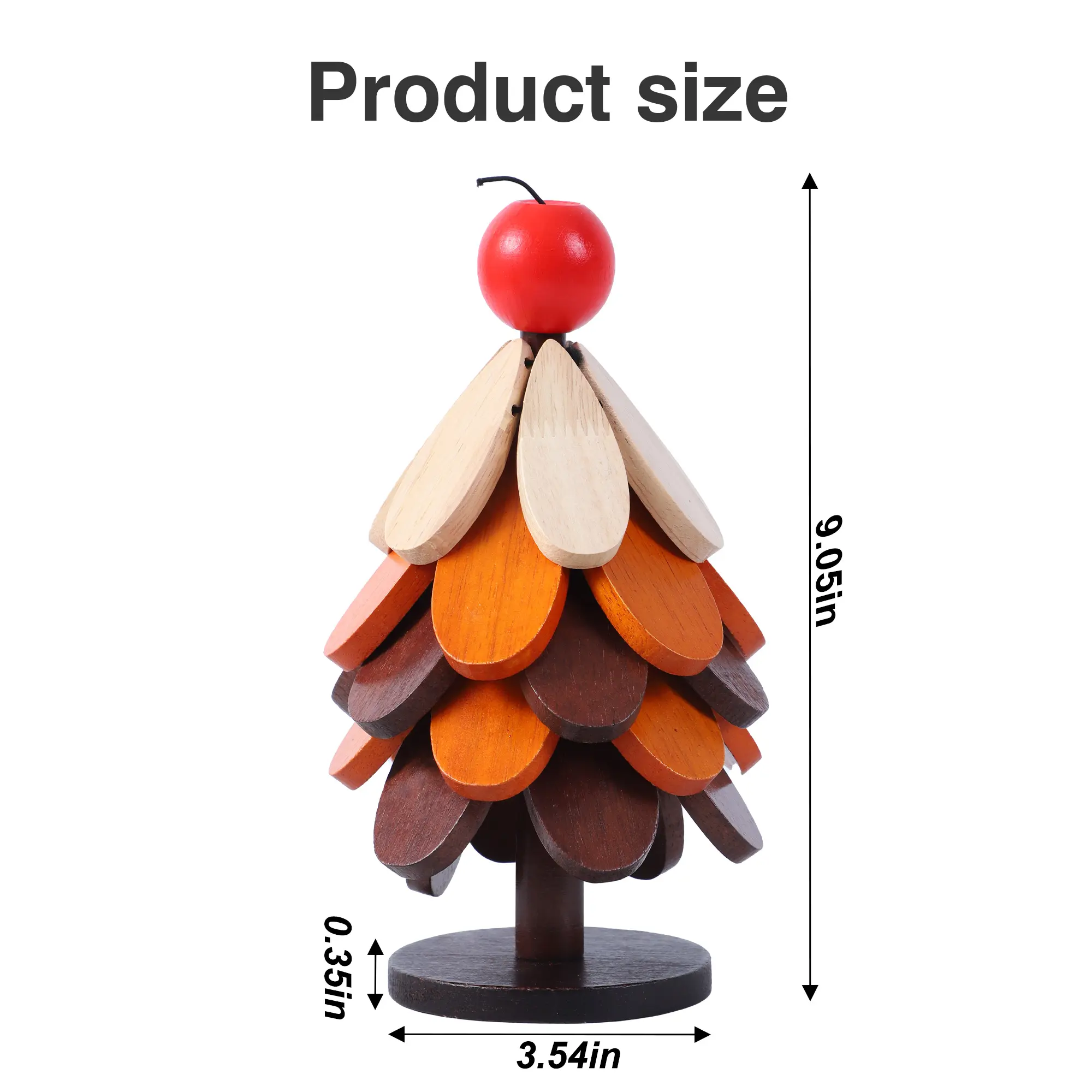 Wooden Christmas Tree-Shaped Heat Insulation Tray Set, 1-Count with Foldable Coasters, Star or Apple Design Options for Festive Home Decor