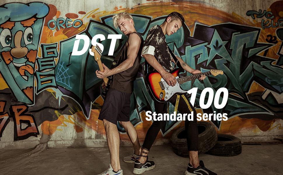 Donner DST-100 Full Size Electric Guitar Kit with Amplifier 39-Inch Solid Body HSS Pickup Beginner Set Donner DST-100 Full Size Electric Guitar Kit with Amplifier 39-Inch Solid Body HSS Pickup Beginner Set