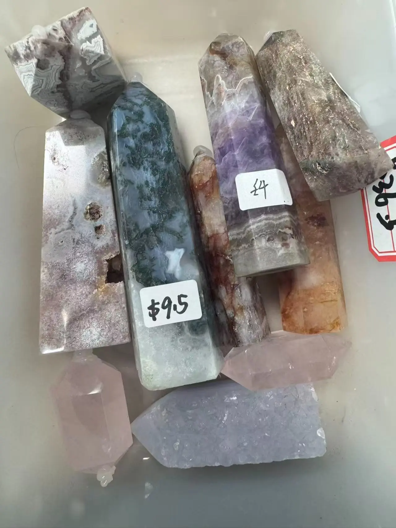 Multi-material crystal tower