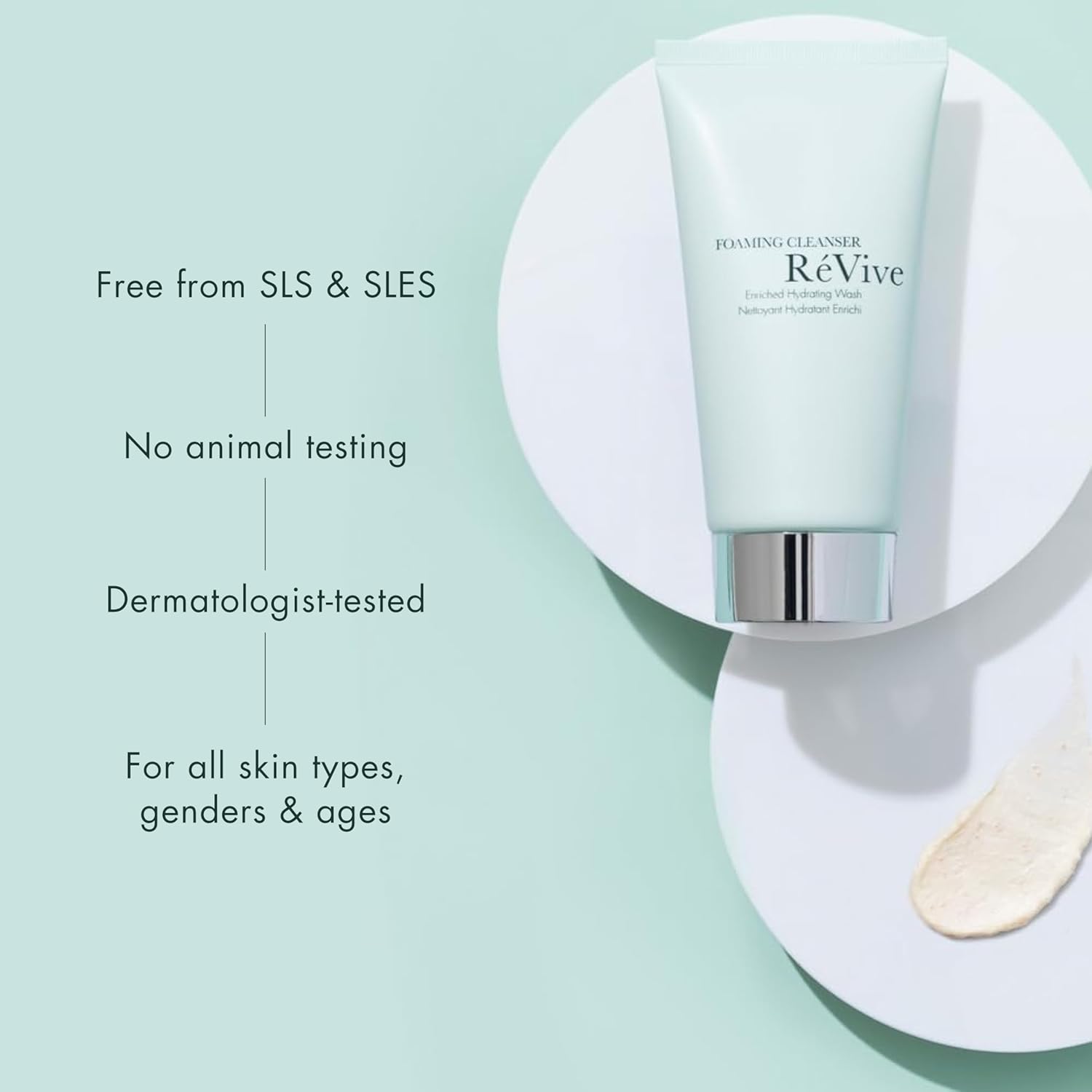 RéVive Foaming Facial Cleanser - Hydrating Face Wash Enriched with Vitamin E for Increased Skin Barrier Protection - Removes Impurities and Excess Oil to Reveal Fresh, Clean Skin (4.2 oz)