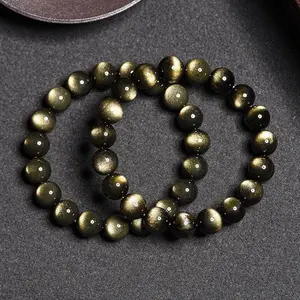 Live 【Icy Obsidian】Natural Feather Kyanite Beaded Bracelet, Premium Blue Crystal Jewelry for Energy Cleansing & Calmness, Handcrafted Healing Gemstone, Perfect Gift for Women, Stylish Daily Wear for Balance & Clarity