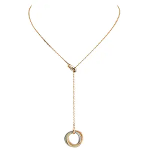 Pre-owned Cartier double Trinity necklace, dia on both trinity ring 2018 full set