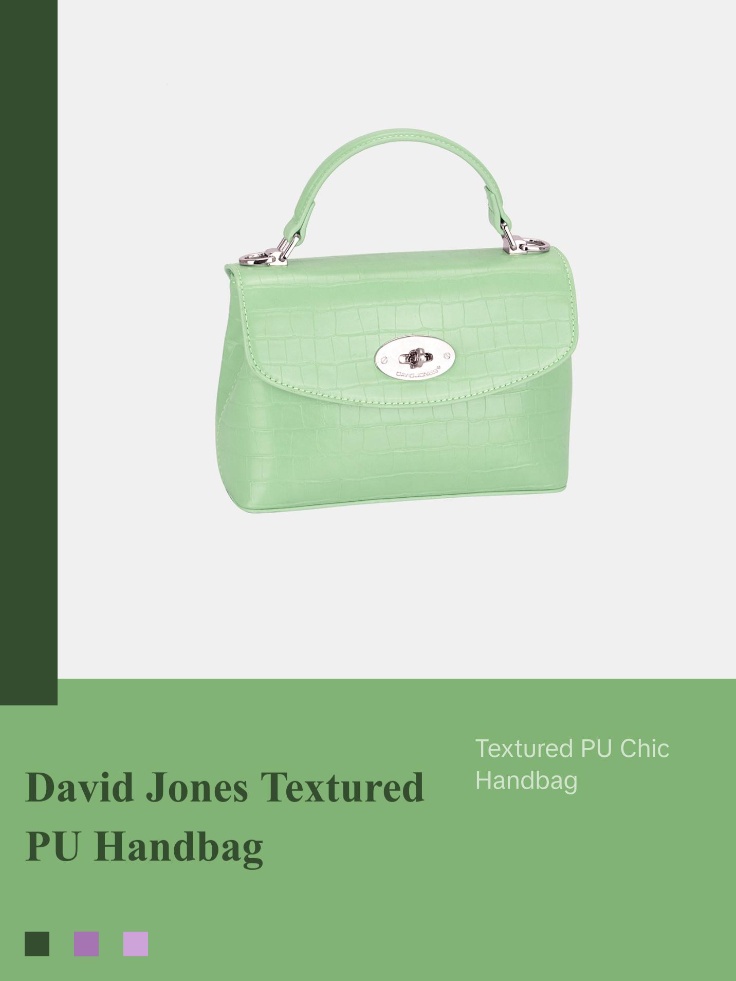 David Jones Texture PU Leather Handbag