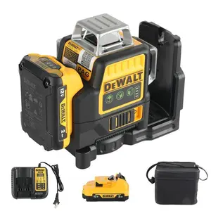 DEWALT 360 Degree 12 Lines Green Laser Level 3 Sides Vertical 12V Lithium Battery Meter for Construction and DIY