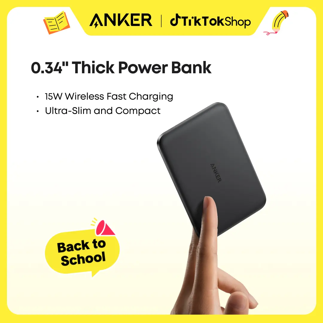 【Magnetic Power Bank】Anker Nano 5,000mAh Magnetic Power Bank, Qi2 15W Max Wireless Portable Charger, Ultra-Slim MagSafe-Compatible Battery Pack for iPhone 17-12#DealsForYouDays sohochic,back to school,back to school haul