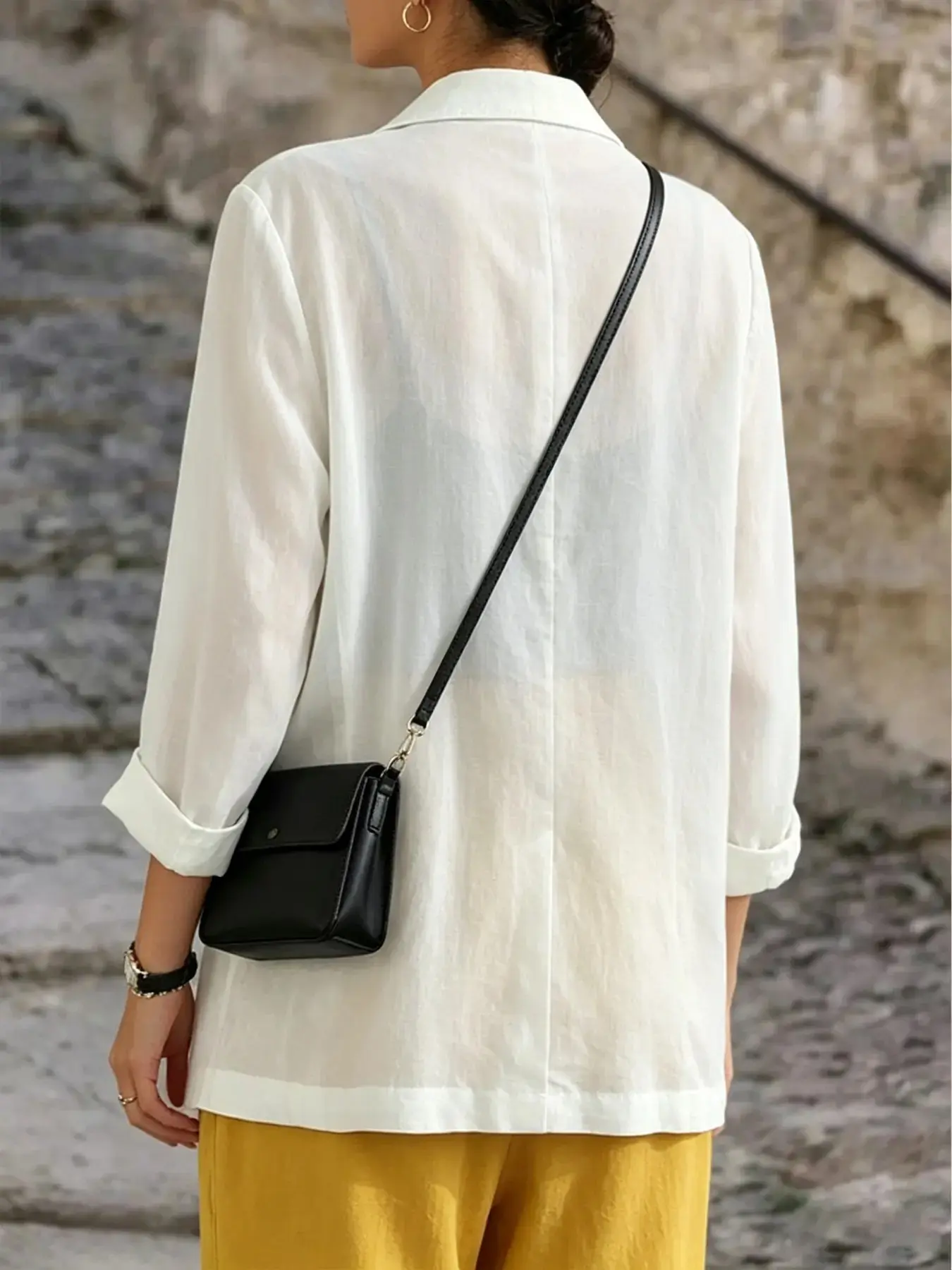 Summer Women's Casual Outerwear, Lightweight Jacket, Loose Fit, Long Sleeve, Pockets, All Seasons, Plain Design