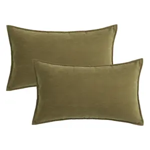REGALWOVEN Couch Throw Pillow Covers Set of 2, Decorative Soft Chenille Covers with Elegant Design for Sofa Living Room Home Decor
