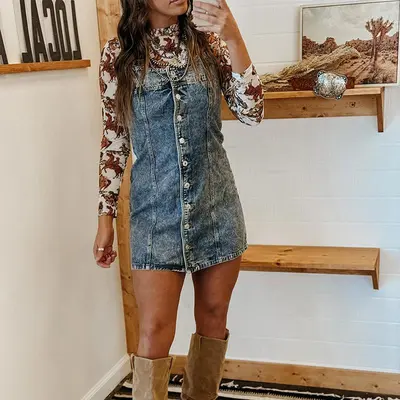 Sonic Zoom Denim Mini Dress Blackcombo - TikTok Shop Sonic Zoom Denim Mini Dress Blackcombo - TikTok Shop