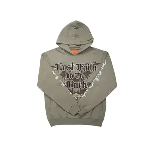 Men's Lost Faith Gothic Hoodie | Taupe Brown