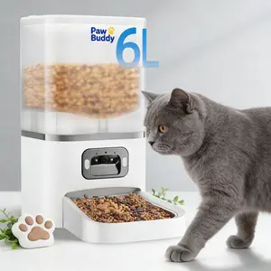 Automatic Cat Feeder,Camera 1080P HD - 6L Pet Feeder, 2.4/5G WiFi Smart App Control, Bluetooth Assist Link,Wide-Angle Lens,Automatic Feeder for Small and Medium-Sized Pets (Wide Angle Video)