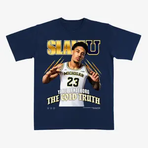 SLAM Yaxel Lendeborg T-Shirt, The Cold Truth Basketball Graphic Tee, Bold College Hoops Athlete Design, Casual Crew Neck T-Shirt, Unisex Fit For Men Women, Gift for Basketball Fans