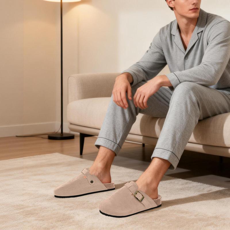 Men and Women's Premium Suede Slip-On Clogs with Adjustable Shoes, Comfortable Orthopedic Footbed Mules for Adult Indoor Outdoor Daily Wear