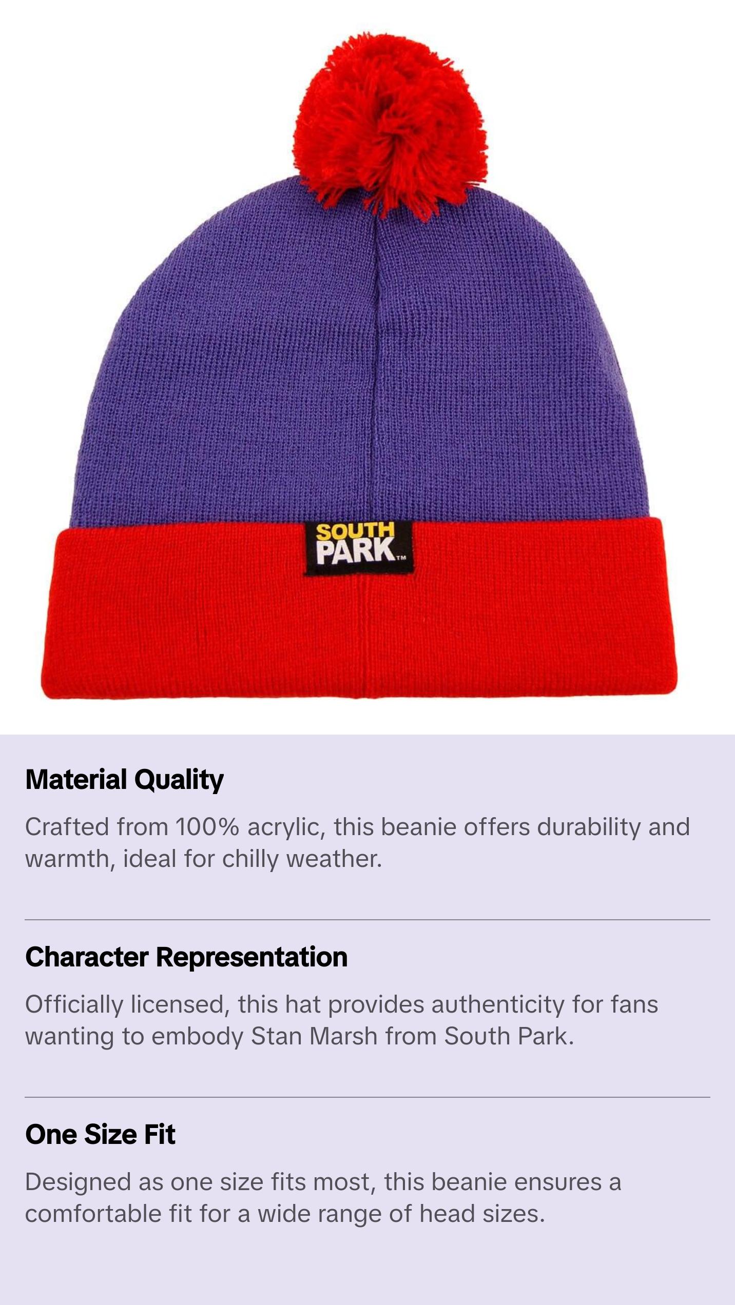 Stan Marsh Cosplay Knit Beanie Hat