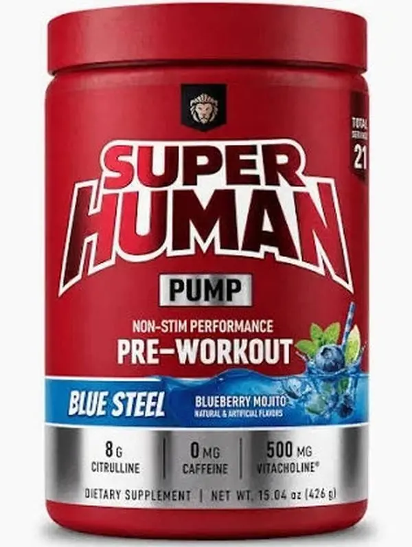 Alpha Lion Superhuman Pump Stim-Free Preworkout Powder - 42 Servings Healthcare Fitness & Sports Performance Supplement, Nootropic, Nitric Oxide Boosted Pump for Adults’ Gym Heavy Sets