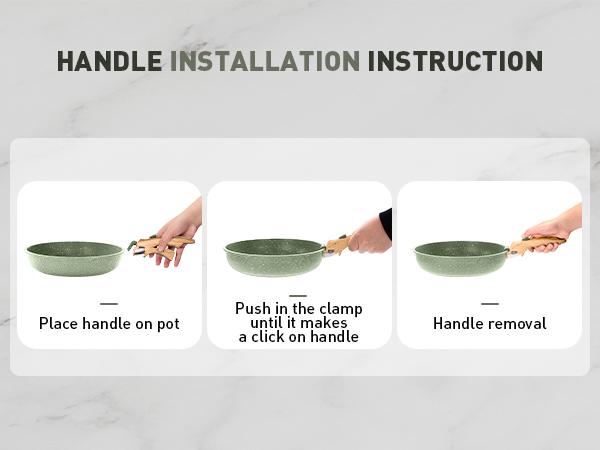 [Holiday Haul] Kitchen Academy Detachable Handle Induction Cookware Sets - 10 Piece Non-stick Pots and Pans Set for Camp Lightweight Oven Stove Black Outdoor Activities, Christmas Gift