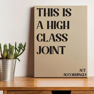 This Is A High Class Printing Wooden Framed Canvas, Funny Wall Art, Wall Decor, Canvas Wall Art, Home Decor, Living Room Decor, Bedroom Decor, Poster(Canvas Wrap Frame)