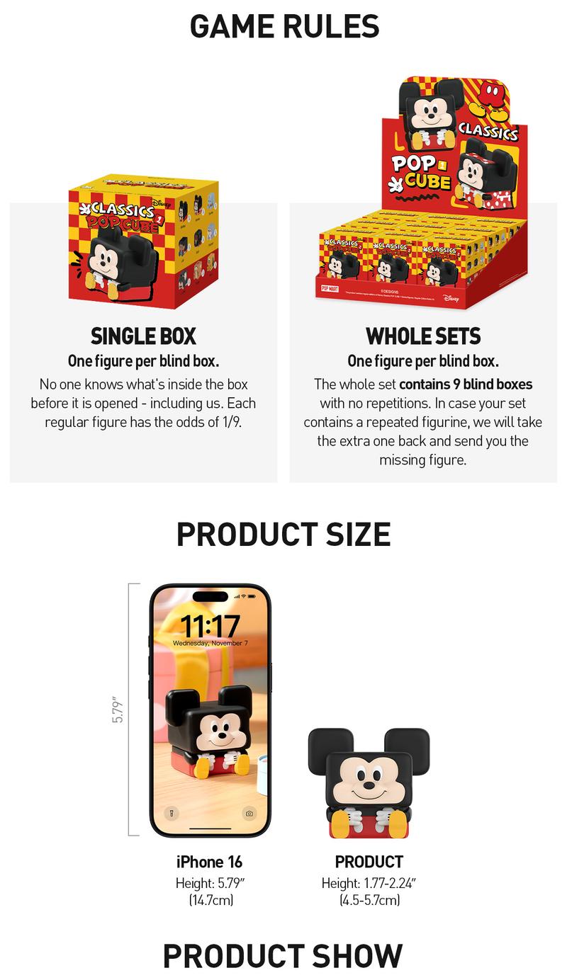 POP MART Disney Classics POP CUBE-1 Series Figures