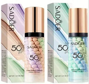 Primer for Face Before Makeup,One Step Color Corector Primer,SPF 50 PA+ 3 In 1 Sunscreen Isolation Cream,Color Correcting Facial Serum Oil Control & Moisturizing Skin Tone