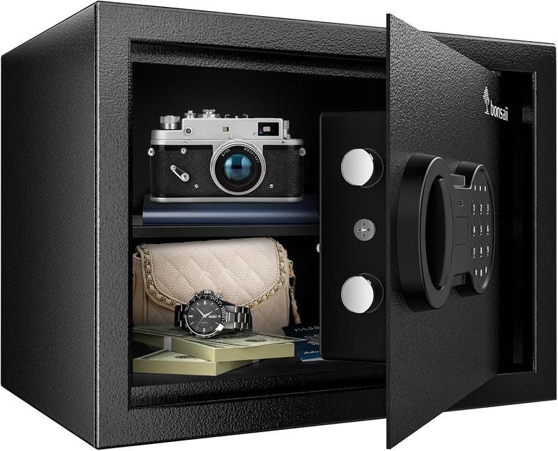 Bonsaii 0.20-2.50Cubic Feet Safe with Electronic Keypad,Removable Shelf,for Valuables,Jewelry,and Documents–Ideal for Home,Hotel,or Business 9.84x13.78x9.84 Bonsaii 0.20-2.50Cubic Feet Safe with Electronic Keypad,Removable Shelf,for Valuables,Jewelry,and Documents–Ideal for Home,Hotel,or Business 9.84x13.78x9.84