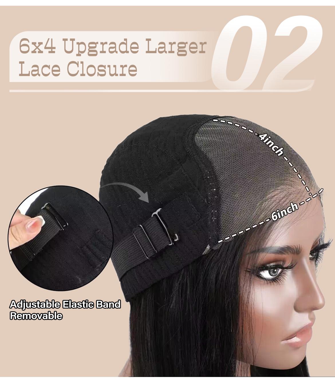 Wavymy Hair Pre Bleached Knots Wear Go HD Glueless 4x6 Lace Body Wave Human Hair Wigs 180% Denisity