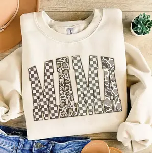 Hunting Mama Camo Sweatshirt T-Shirt, Western Checkered Mama Shirt, Camo Cozy Season Gifts, Mom Deer Hunting Camouflage Hoodie, Old School Camo Shirt