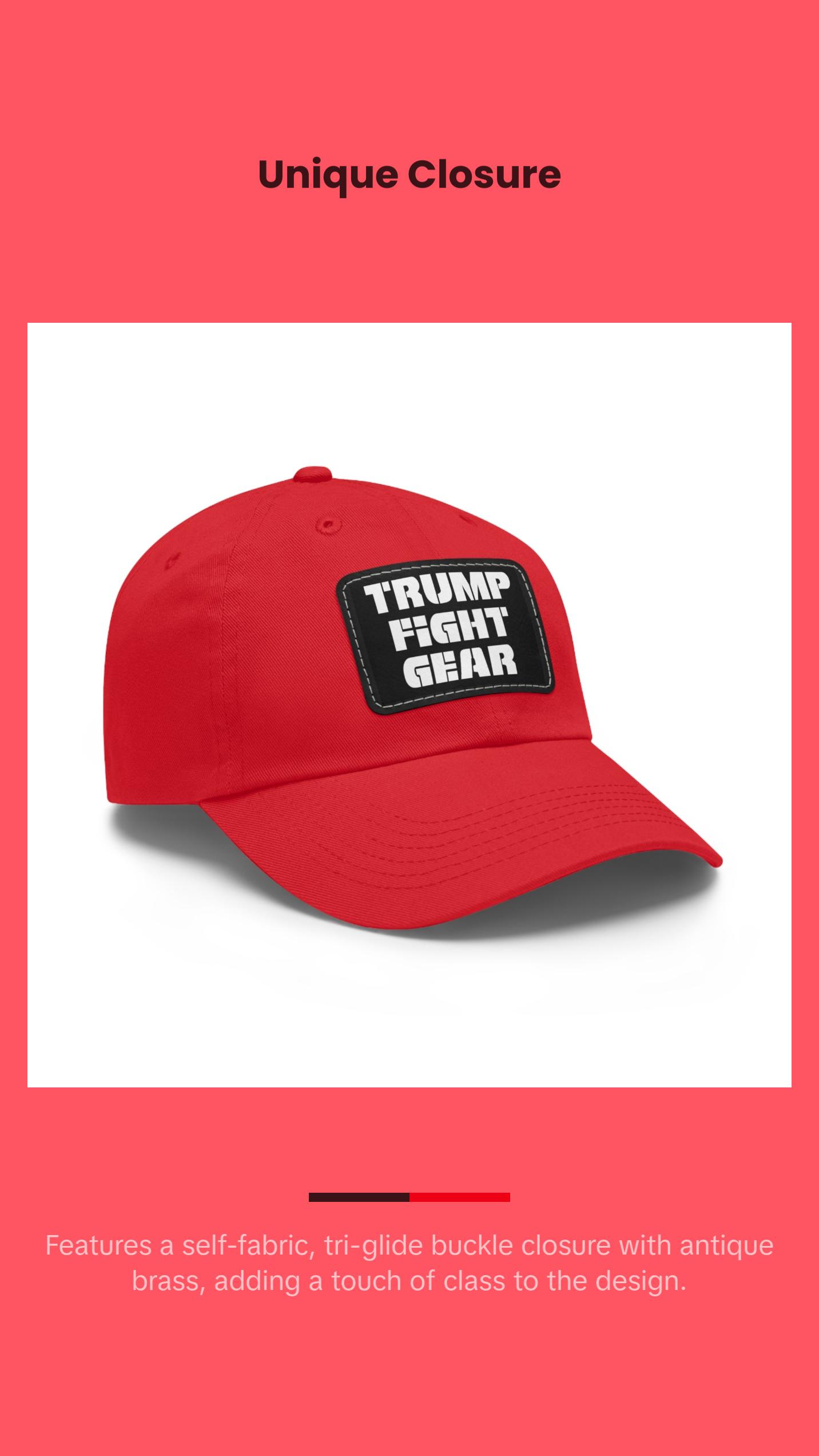 TRUMP FIGHT GEAR Dad Hat with Leather Patch #2