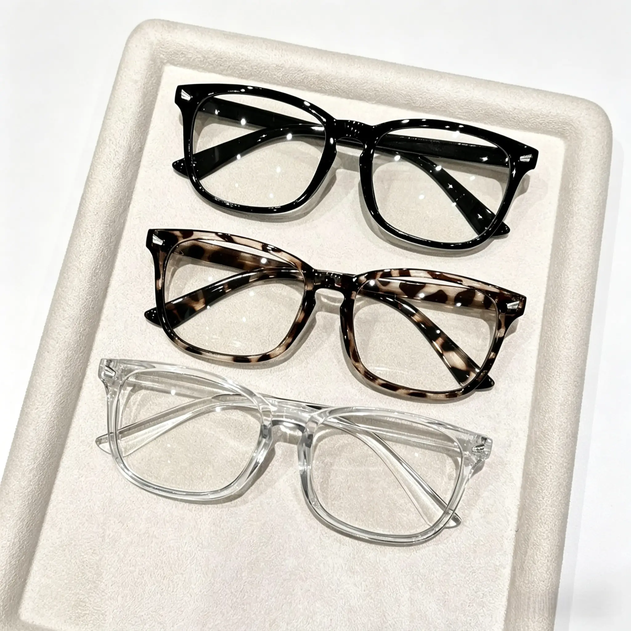 Women's 3-Pack Anti Blue Light Sports Eyewear - Fashion Frames, Classic Pattern, Bold Leopard Print, Lightweight Durable, Lightweight Casual Eyewear, Blue Light Eyeglasses, Glasses for Women, Cute Daily Accessories