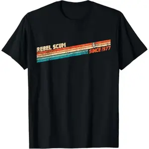 Vintage Rebel Scum Since 1977 Classic Retro Funny Unisex T-Shirt, Aldult Humor Tee, Old School Scum Funny Gift for Men and Women