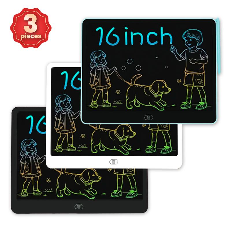 16-inch Oversized Screen Children's LCD Handwriting & Drawing Board One-click Clear Writing Practice Tablet Doodle Board for Kids Ideal Writing & Doodling TikTok Hot Item Fun Educational Tool
