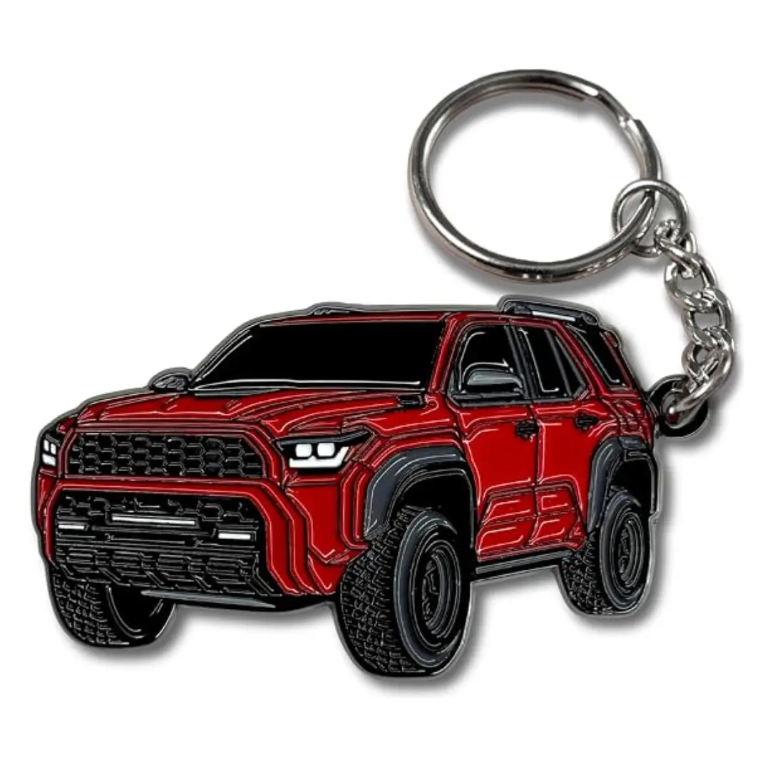 Casual 2025 6th Gen 4Runner Keychain with Split Ring, Car Fob Cover Accessory for Sequoia, Gift for Car Enthusiasts