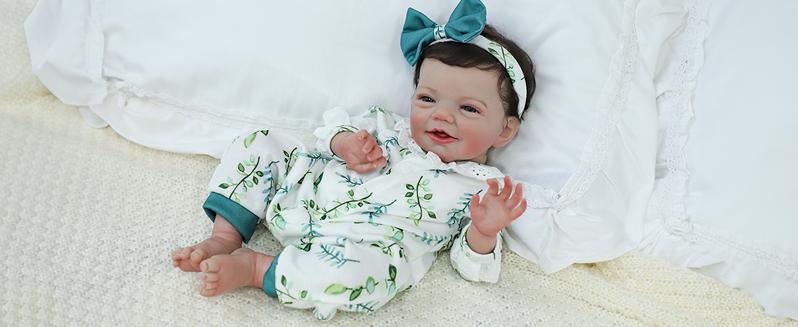 [WOOROY] Reborn Baby Doll - Excellent Gift for Birthday Christmas Gift and New Year, 18 In Lifelike Realistic Baby Doll Soft Vinyl Limbs & Head with a Soft Cloth Body Doll for Kids Age 3+