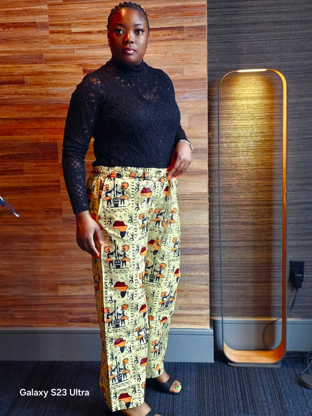 Women’s African Print Free Wear Pants – High Waist Elastic Boho Ankara Trousers, Lightweight Casual Fit