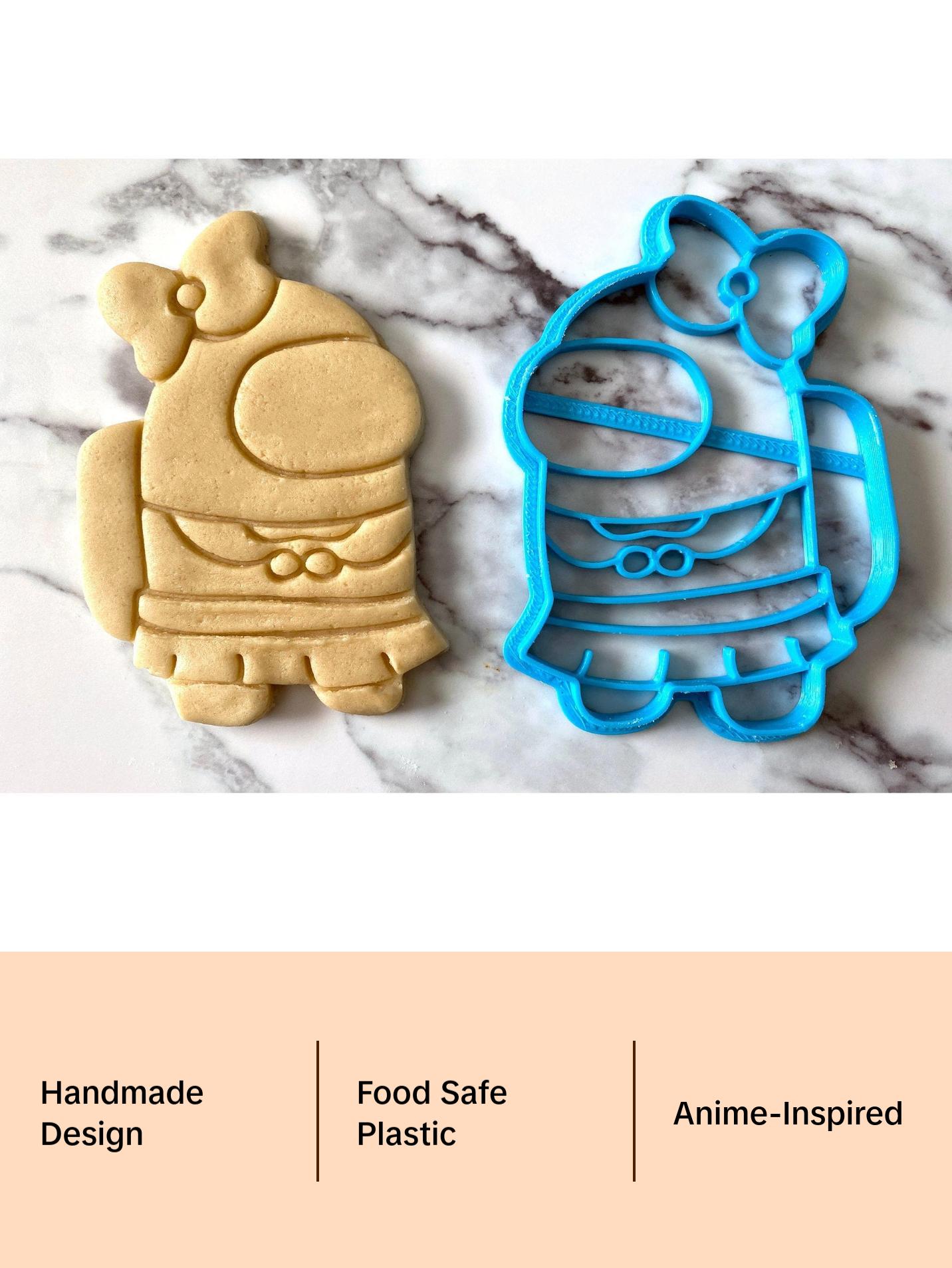 Among Us Cookie Cutters - Imposter, Vent, Schoolgirl Crewmate, Ghost Crewmate, Normal Crewmate Baking Supplies Kit Bakeware