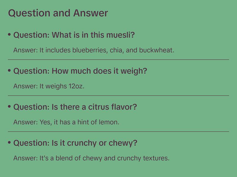 Wild & Free Blueberry Chia Muesli, 12oz