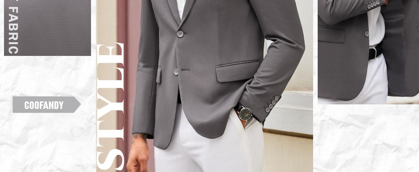 COOFANDY Men's Suit Casual Blazer Slim Fit Suit Jacket Lightweight Knit Sport Coat Two Button Blazer Jacket COOFANDY Men's Suit Casual Blazer Slim Fit Suit Jacket Lightweight Knit Sport Coat Two Button Blazer Jacket