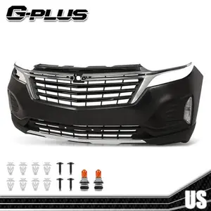 Front Bumper Cover Grille Fog Lights Kit Fits For 2022~2024 Chevrolet Equinox