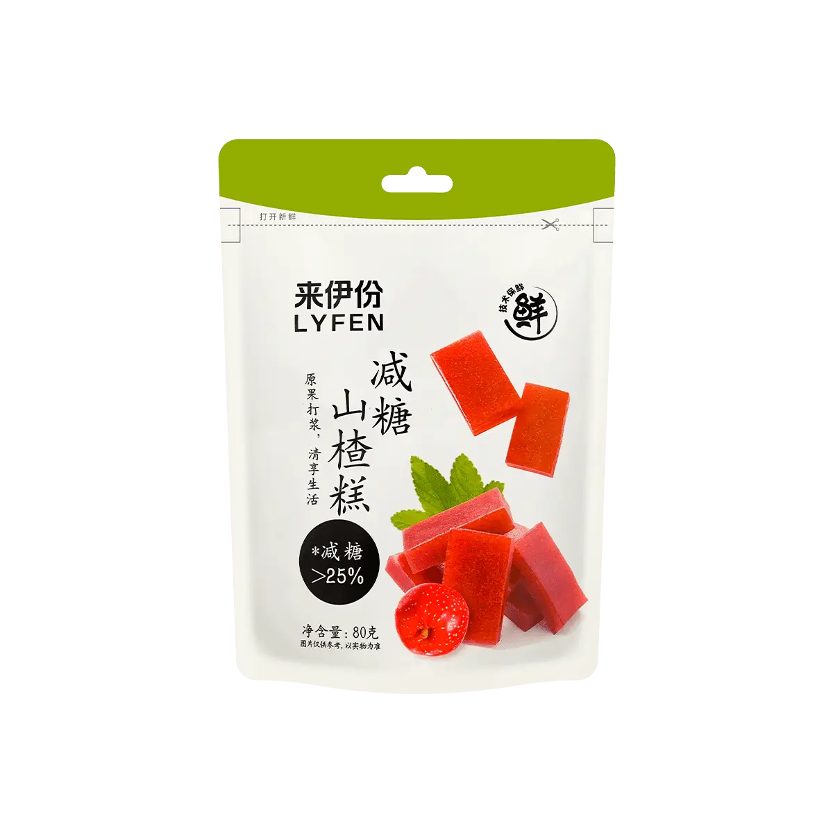 Yifen Hawthorn Cake - Reduced Sugar (25% Less) Appetizer Snack, 80g Yifen Hawthorn Cake - Reduced Sugar (25% Less) Appetizer Snack, 80g