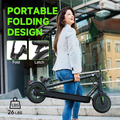 【New Year Sale】High-End School Electric Scooters, 10' Off Road Tires, 28MPH/21MPH Max Speed,1000W/750W Motor, 37/35 Miles Long Range, Foldable Commuter Electric Scooter with Dual Suspensions, Dual Braking& App Control SpringStatements