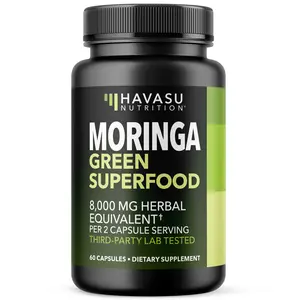 Moringa Capsules 800mg - Moringa Leaf Extract for Antioxidant Support - Green Superfood Capsules - Multivitamin Moringa Supplement - Vegan, Non-GMO, Gluten Free