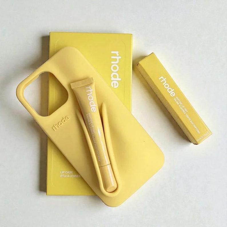 Rhode Phone Case Bundle with Lip Tint (And Bonus Gift) - Viral 3D Silicone Holder - Full Set for iPhone 11 - 17 Pro Max