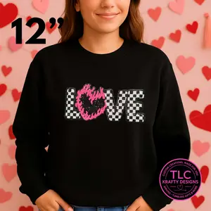XL LOVE Sequin Patch Shirt – Day T-Shirt or Sweatshirt